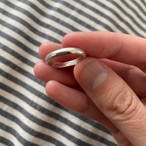 SOLD Sterling silver rounded band ring size 5
